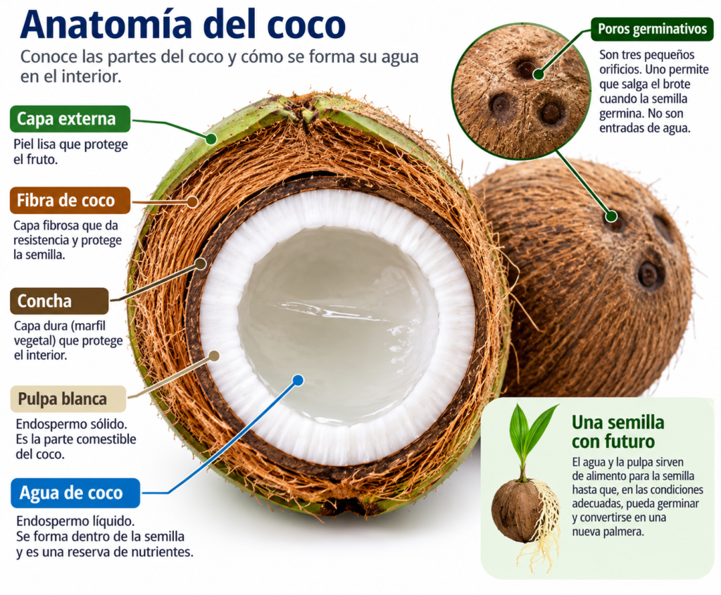 ¿Por dónde le entra el agua al coco? 1 ¿Por dónde le entra el agua al coco?