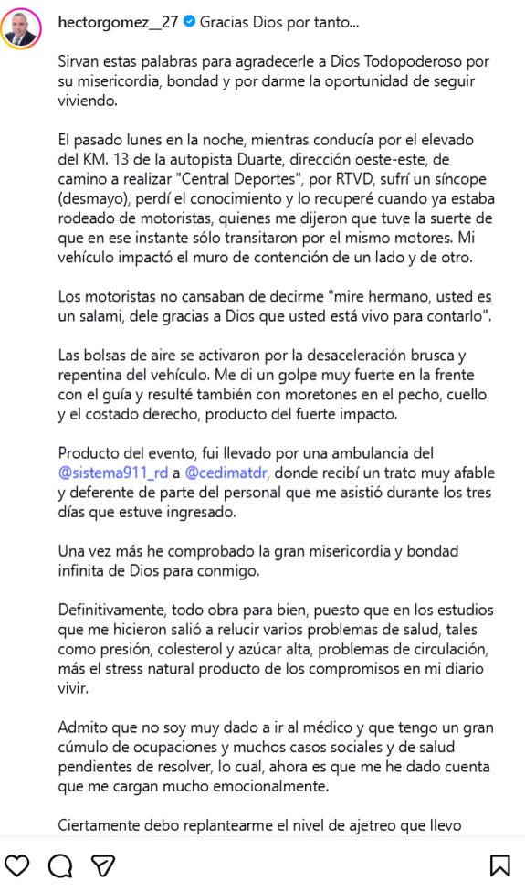 Héctor Gómez vive inesperado momento al volante 4 Héctor Gómez vive inesperado momento al volante