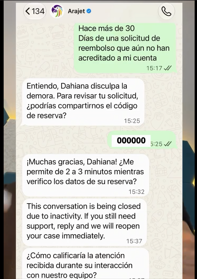 Joven acusa a Arajet de no devolverle más de US$700 tras 40 días 5 Joven acusa a Arajet de no devolverle más de US$700 tras 40 días