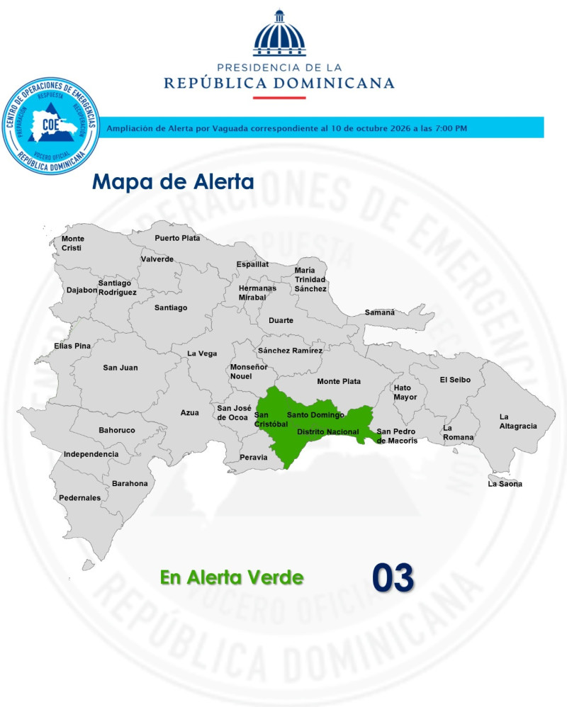 Vaguada mantiene las lluvias en Santo Domingo y amplían las alertas 4 Vaguada mantiene las lluvias en Santo Domingo y amplían las alertas