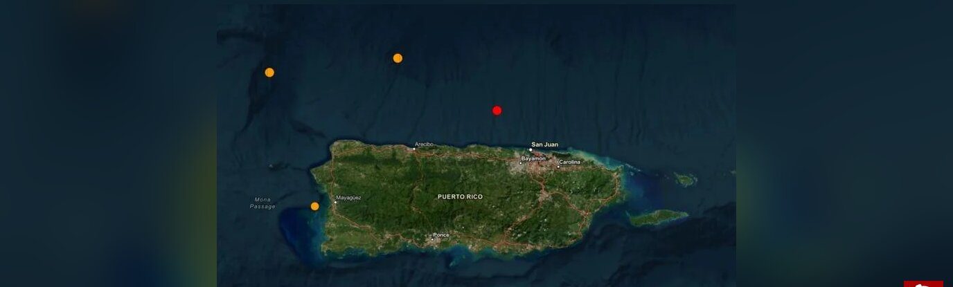 Nuevo temblor de magnitud 3.1 se registra frente a Puerto Rico