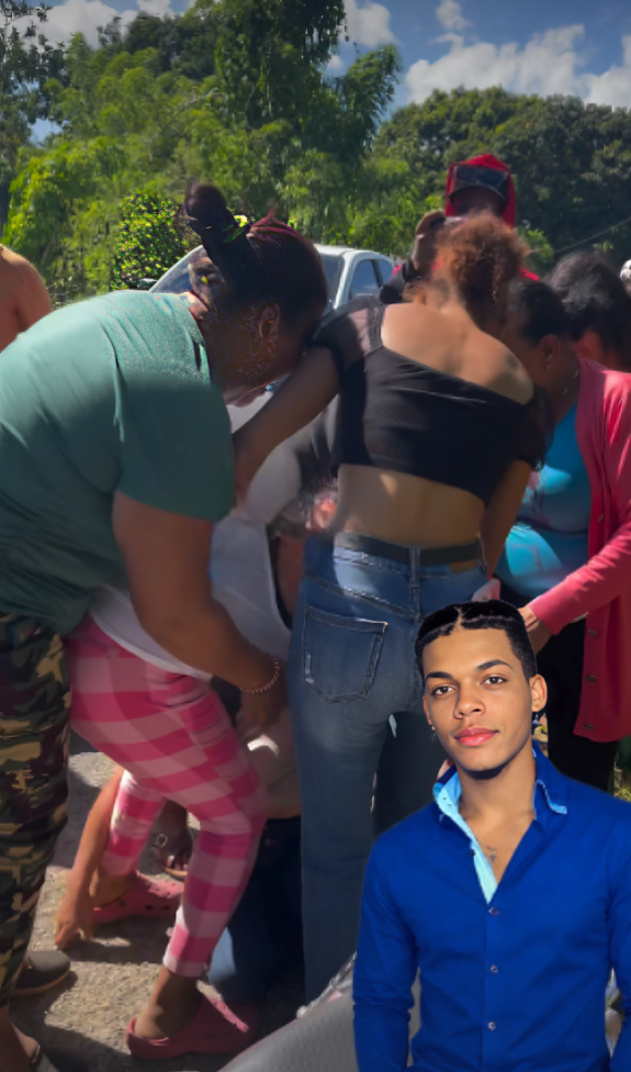 Momento en que familiares de Anderson Santos llegan al lugar del hallazgo
