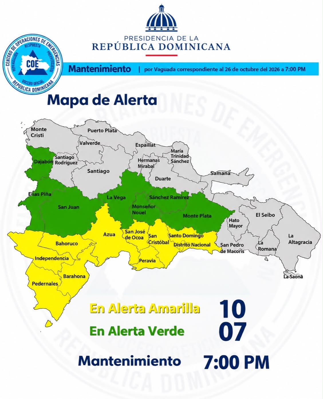 Suspenden clases en zonas vulnerables de provincias bajo alerta amarilla 5 Suspenden clases en zonas vulnerables de provincias bajo alerta amarilla