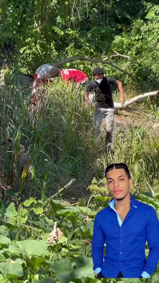 Momento en que familiares de Anderson Santos llegan al lugar del hallazgo