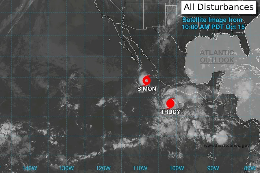 Huracán Trudy sorprende por la fuerza que ha alcanzado en pocas horas